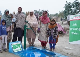 Water pump installation in Pakistan
